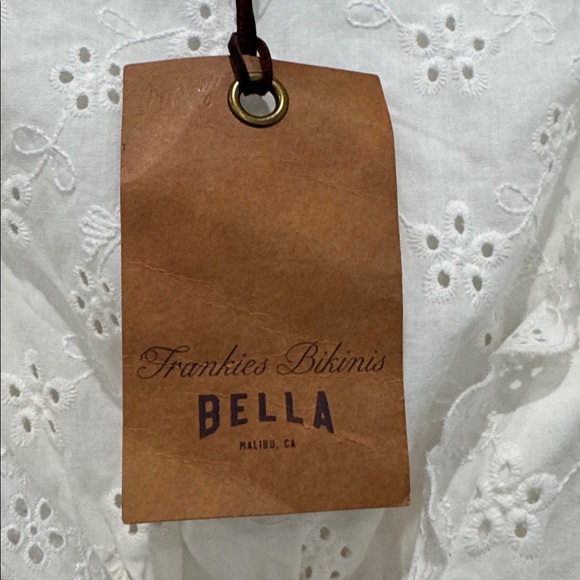 NWT Frankie’s Bikinis x BELLA HADID Farm Eyelet Mini Dress - Picture 13 of 13
